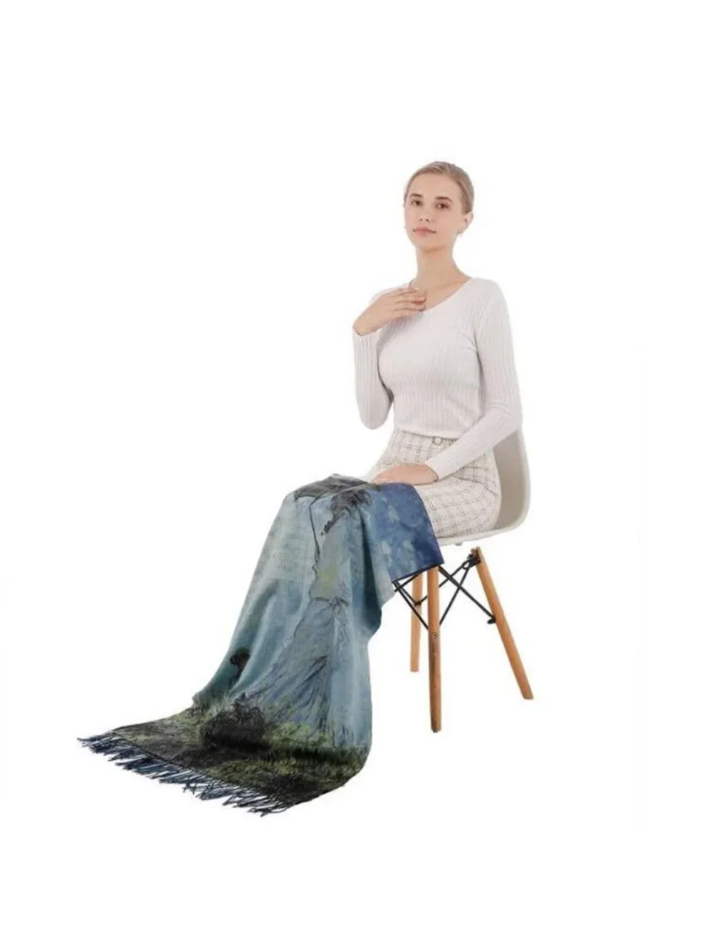 Scarf Shawl Wraps for Women Pashmina Soft Cashmere Scarf Printed Large Blanket